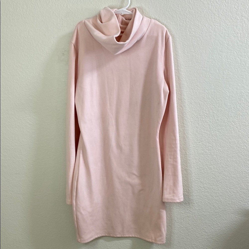 Elegant Blush Cowl Neck Sweater‎